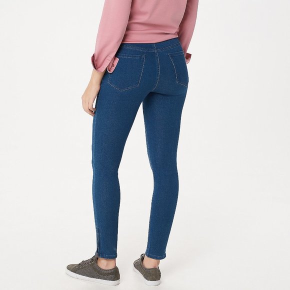 NWT MARTHA STEWART KNIT DENIM ANKLE JEANS MEDIUM INDIGO - Picture 2 of 16